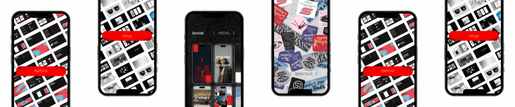 Stepney Studios Before and After iPhone Layout