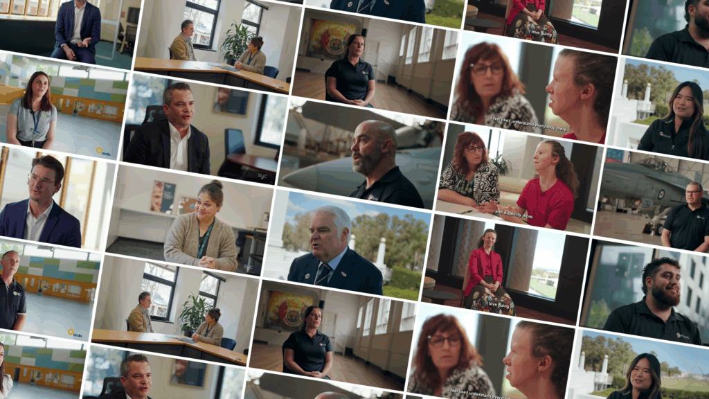 A collage of Corporate Interviews that Stepney Studios has produced.