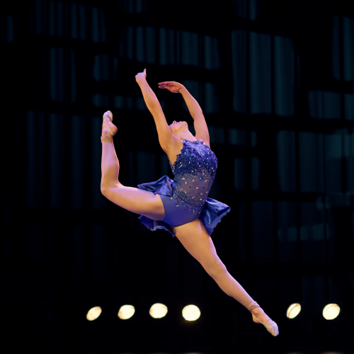 A Faith Lutheran College Student on stage performing a dance solo