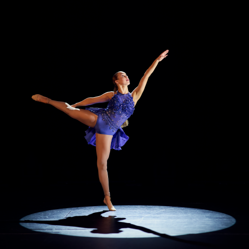 Faith Lutheran College student on stage performing a dance solo