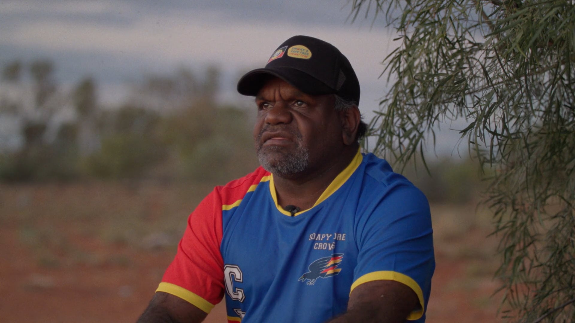 A still taken from the Soapy Bore Crows Grand Final Video - Urapuntja Health Clinic x Yamaha